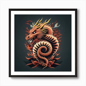 Mystical Chinese Dragon (4) Art Print