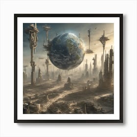 Futuristic Cityscape Art Print