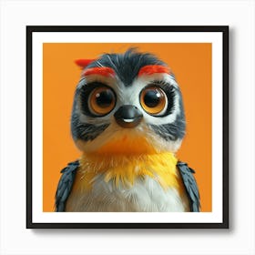 Bird With Big Eyes 1 Art Print