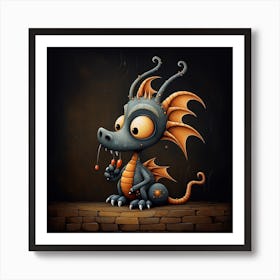 Cartoon Dragon Art Print