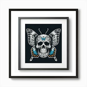 Skull Butterfly Art 7 Art Print