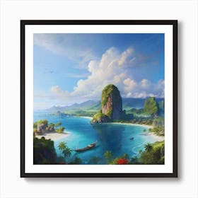 Island Paradise View Art Print