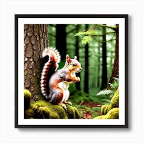 Squirrel In The Forest 146 Art Print