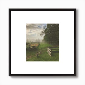 Geese On A Farm Art Print