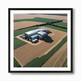 Aerial View Of A Farm 2 Art Print