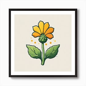 Flower Logo Design Art Print