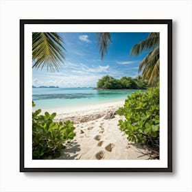 An Expansive Island Coastline Under A Tropical Climate A Barren And Serene Landscape Of Sand Dunes (3) Art Print