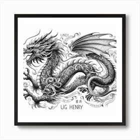 mysterious dragon Affiche