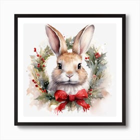 Christmas Bunny 4 Art Print