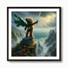 Teddy Bear With Sword 2 Art Print