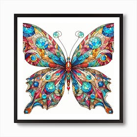 Geometric Art Butterfly 3 Art Print