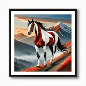 Horse In The Mountains 6 Art Print