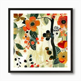 Abstract Floral Pattern Art Print