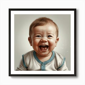 Baby Laughing Art Print