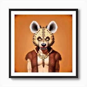 Hyena Mask Art Print