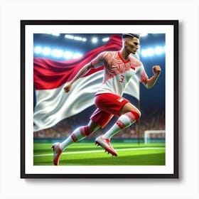 Soccer Player In Indonesia 2 Art Print
