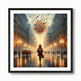 Balloons In The Sky 2 Art Print