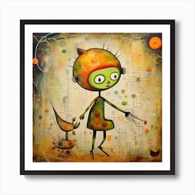 Alien Girl Art Print