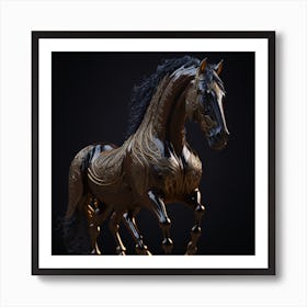 Leonardo Diffusion 3d Hd Arabian Horse Chocolate Caramel Light 1 Art Print