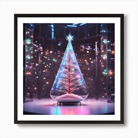 Christmas Tree In Glass Art Print