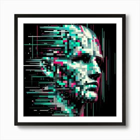 Cyborg Head Art Print