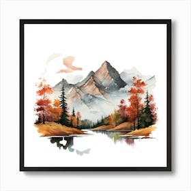 Watercolor Landscape Painting 18 Art Print