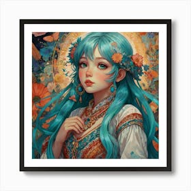 Anime Girl 4 Art Print