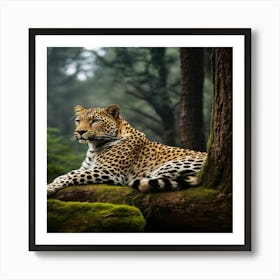 Leopard In The Forest 1 Art Print
