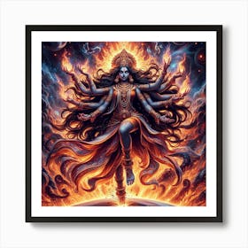 Ma Kali Tandav Art Print