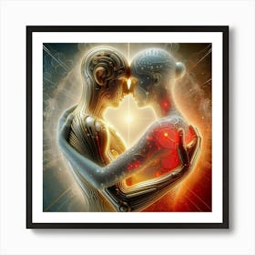 Man And Woman Hugging 1 Art Print