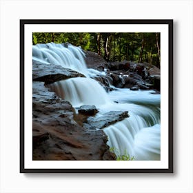 Waterfalls In The Forest 1 Art Print