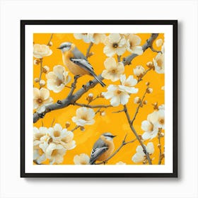 Two Birds On A Branch Art Print