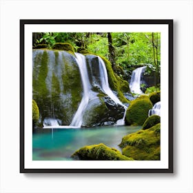 Waterfall In The Jungle Art Print