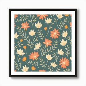 Flower Pattern Art Print