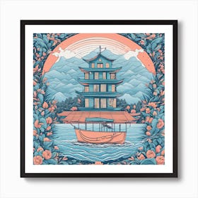 Chinese Pagoda Art Print