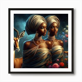 Two African Women 1 Art Print