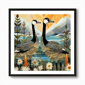 Bird In Nature Goose 4 Art Print