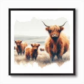 Highland Cows 1 Art Print