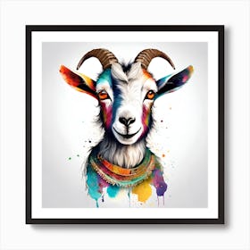 Cute Goat Portrait 1 Art Print