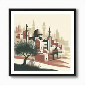 Islamic City Jerusalem Art Print