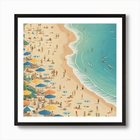 Day At The Beach 12 Art Print