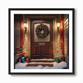 Christmas Door 127 Art Print