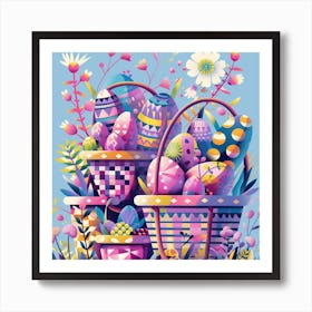 Easter Baskets 1 Art Print