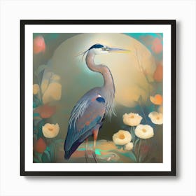 Blue Heron 3 Art Print