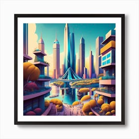 Futuristic City Art Print