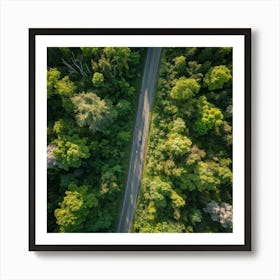 Aerial Photography Captures The Lush Expanse Of A Green Forest In The Height Of Spring Interplay Of (5) Art Print