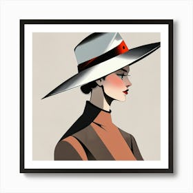 Woman in a Hat 8 Art Print