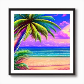 Tropical Beach Art Print