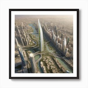 Dubai Skyscraper Art Print