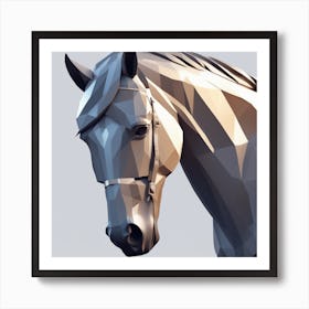 Low Poly Horse Art Print